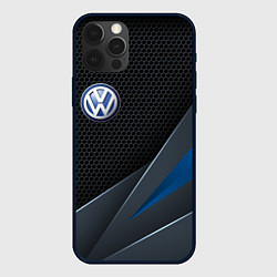 Чехол для iPhone 12 Pro Фольцваген - синяя броня, цвет: 3D-черный