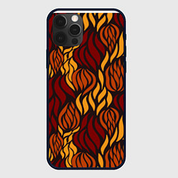 Чехол iPhone 12 Pro Hot Flames - паттерн