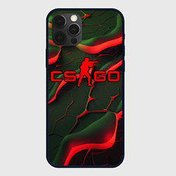 Чехол iPhone 12 Pro CSGO red green texture