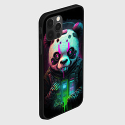 Чехол для iPhone 12 Pro Панда киберпанк, цвет: 3D-черный — фото 2