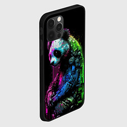 Чехол для iPhone 12 Pro Панда в краске, цвет: 3D-черный — фото 2