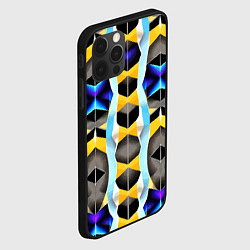 Чехол для iPhone 12 Pro Vanguard geometric pattern - neural network, цвет: 3D-черный — фото 2