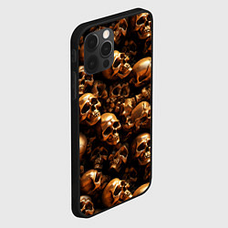 Чехол для iPhone 12 Pro Медные черепа, цвет: 3D-черный — фото 2