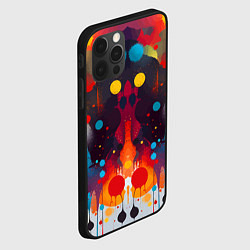 Чехол для iPhone 12 Pro Mirrow colorful blots - abstraction - vogue, цвет: 3D-черный — фото 2