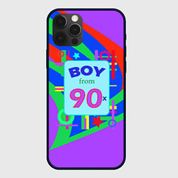 Чехол для iPhone 12 Pro Мальчик из 90-х, цвет: 3D-черный