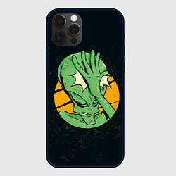 Чехол для iPhone 12 Pro Alien facepalm, цвет: 3D-черный