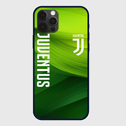 Чехол iPhone 12 Pro Ювентус лого на зеленом фоне