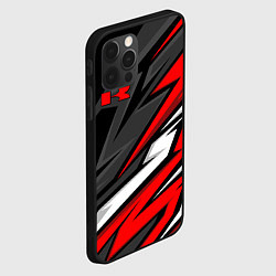 Чехол для iPhone 12 Pro Kawasaki - red uniform, цвет: 3D-черный — фото 2