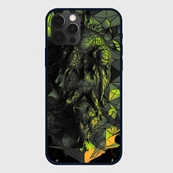 Чехол iPhone 12 Pro Зеленая абстрактная текстура