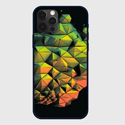 Чехол для iPhone 12 Pro Зеленая кубическая абстракция, цвет: 3D-черный