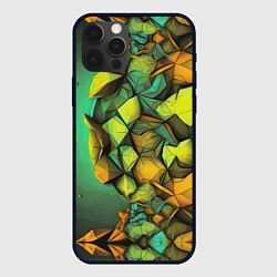 Чехол iPhone 12 Pro Зеленая объемная абстракция