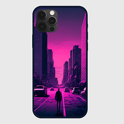 Чехол для iPhone 12 Pro Мёртвый розовый город, цвет: 3D-черный