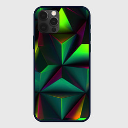 Чехол iPhone 12 Pro Зеленый калейдоскоп абстракция