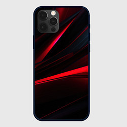 Чехол iPhone 12 Pro Red lighting black background