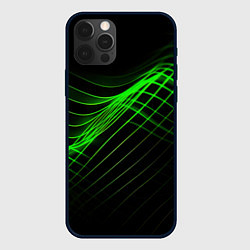 Чехол iPhone 12 Pro Зеленые яркие линии