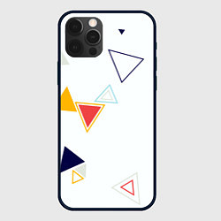 Чехол для iPhone 12 Pro Геометрия фигур, цвет: 3D-черный