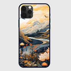 Чехол iPhone 12 Pro Солнечное утро в цветущих горах