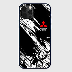Чехол для iPhone 12 Pro Mitsubishi - белый пятна, цвет: 3D-черный