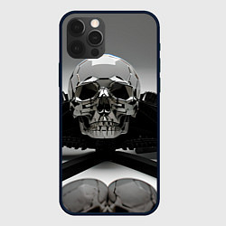Чехол для iPhone 12 Pro Полированный череп, цвет: 3D-черный
