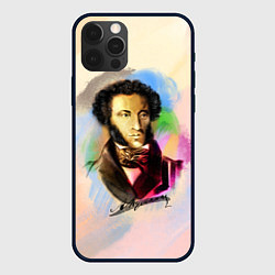 Чехол для iPhone 12 Pro А Пушкин, цвет: 3D-черный