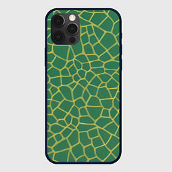 Чехол iPhone 12 Pro Зелёная текстура - нейросеть