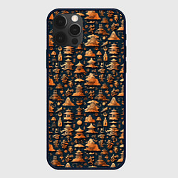 Чехол для iPhone 12 Pro Japanese aesthetics, цвет: 3D-черный