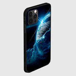 Чехол для iPhone 12 Pro Космос и сияющая планета, цвет: 3D-черный — фото 2