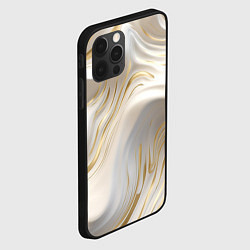 Чехол для iPhone 12 Pro Бежевая абстракция, цвет: 3D-черный — фото 2