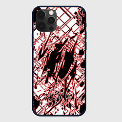 Чехол iPhone 12 Pro Кибернетическая клякса Красная