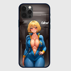 Чехол для iPhone 12 Pro Fallout anime girl, цвет: 3D-черный