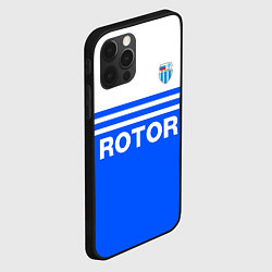 Чехол для iPhone 12 Pro ФК Ротор - синии линии, цвет: 3D-черный — фото 2