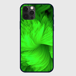 Чехол iPhone 12 Pro Зеленая объемная абстракция