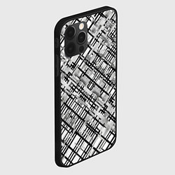 Чехол для iPhone 12 Pro Чёрно-белая сеть, цвет: 3D-черный — фото 2