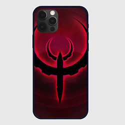 Чехол для iPhone 12 Pro Quake красный, цвет: 3D-черный