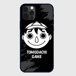 Чехол iPhone 12 Pro Tomodachi Game glitch на темном фоне