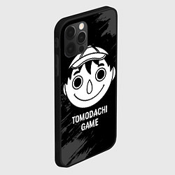 Чехол для iPhone 12 Pro Tomodachi Game glitch на темном фоне, цвет: 3D-черный — фото 2