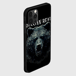 Чехол для iPhone 12 Pro Русский медведь на черном фоне, цвет: 3D-черный — фото 2