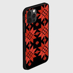 Чехол для iPhone 12 Pro Удмуртский - вертикаль black, цвет: 3D-черный — фото 2