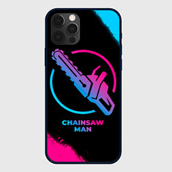 Чехол iPhone 12 Pro Chainsaw Man - neon gradient