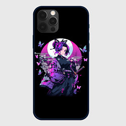 Чехол для iPhone 12 Pro Шинобу - Клинок демонов, цвет: 3D-черный