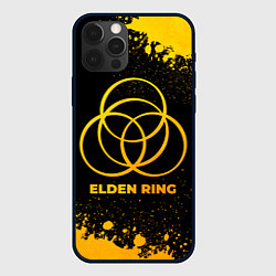 Чехол iPhone 12 Pro Elden Ring - gold gradient