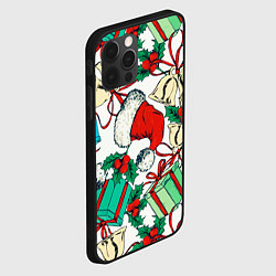 Чехол для iPhone 12 Pro Узор с новогодними падарками, цвет: 3D-черный — фото 2