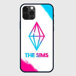 Чехол iPhone 12 Pro The Sims neon gradient style