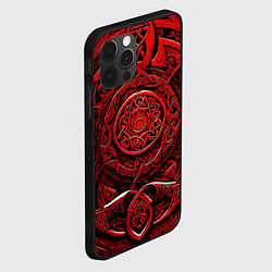 Чехол для iPhone 12 Pro Скандинавский орнамент викингов, цвет: 3D-черный — фото 2