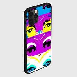 Чехол для iPhone 12 Pro Eyes - pop art - neural network, цвет: 3D-черный — фото 2