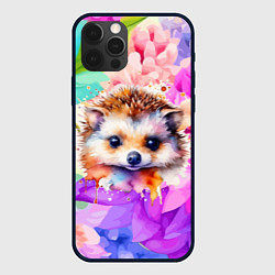 Чехол iPhone 12 Pro Ежик в цветах