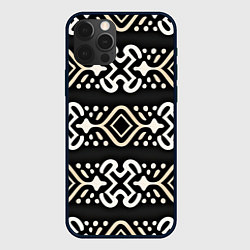 Чехол для iPhone 12 Pro Египетский орнамент, цвет: 3D-черный