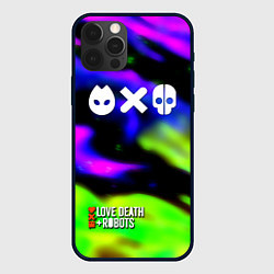 Чехол iPhone 12 Pro Love Death and Robots flame