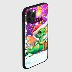Чехол для iPhone 12 Pro Дракончик в новогодний салют, цвет: 3D-черный — фото 2