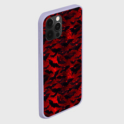 Чехол для iPhone 12 Pro Летучие мыши в красную ночь, цвет: 3D-светло-сиреневый — фото 2